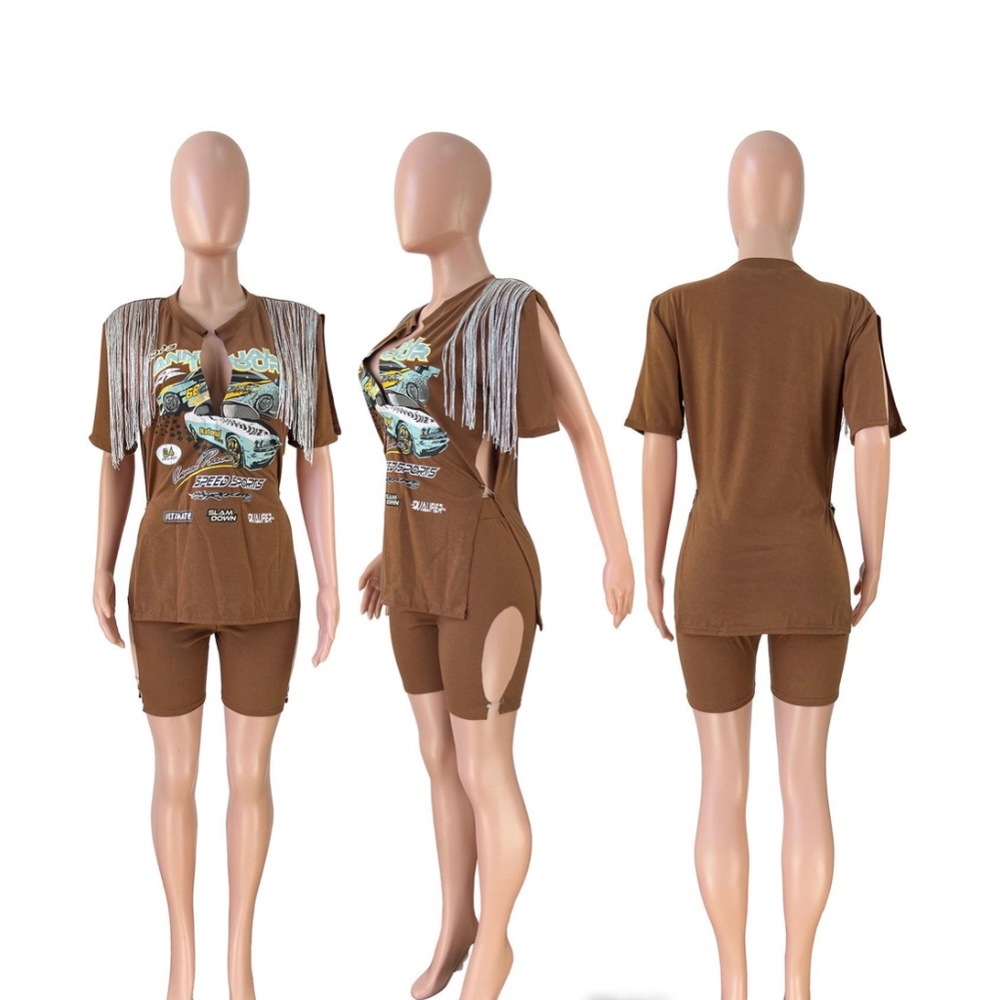Fringe Mei split shirt